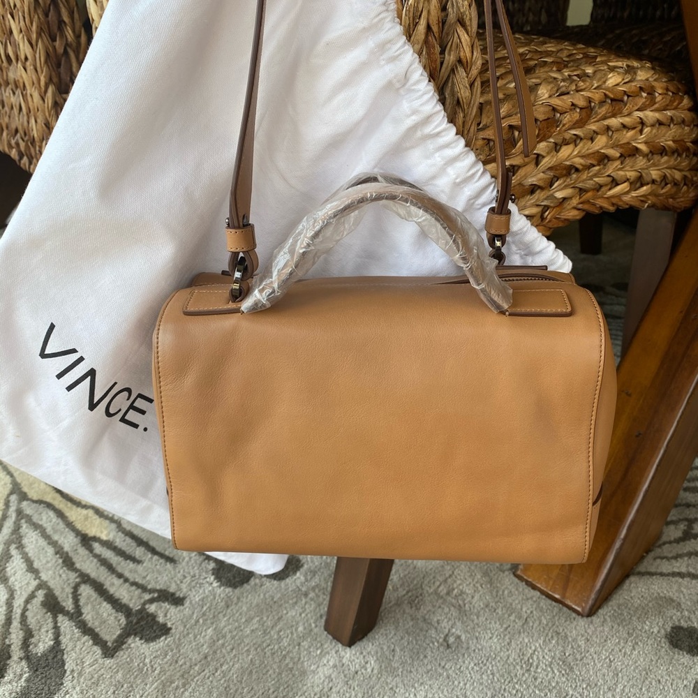 Vince Tan Leather Satchel Bag - Picture 11 of 11